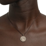 Elephant Eye Necklace Brass Carved